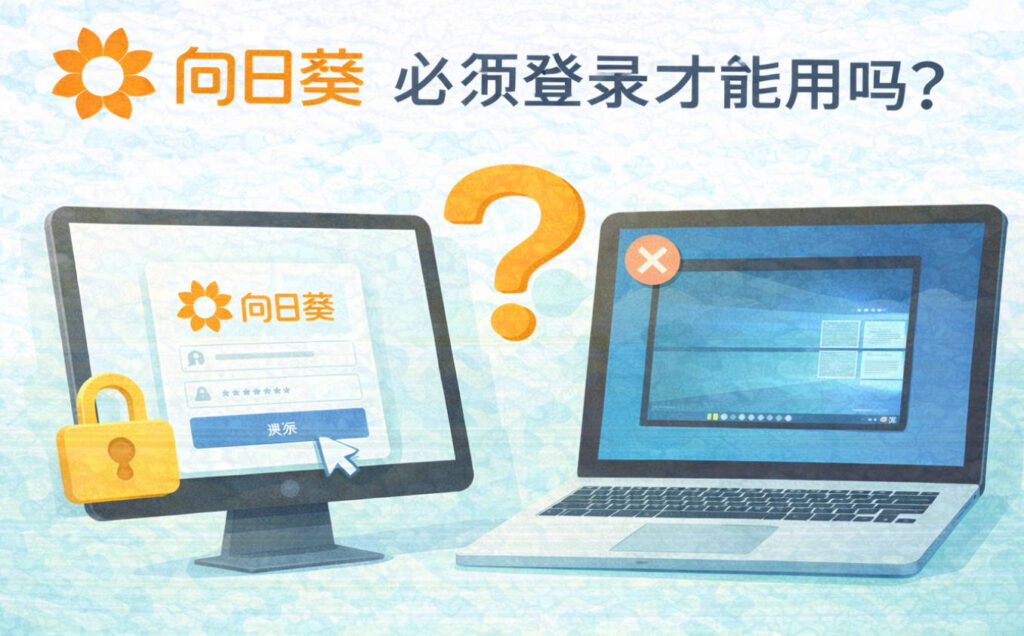 向日葵远程控制不登录可以使用吗