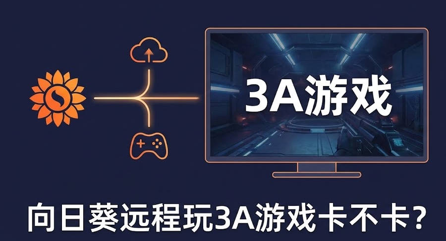 用向日葵远程玩3A游戏卡不卡