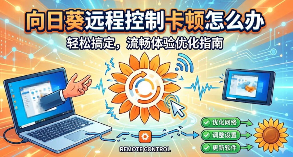 向日葵远程控制卡顿怎么办