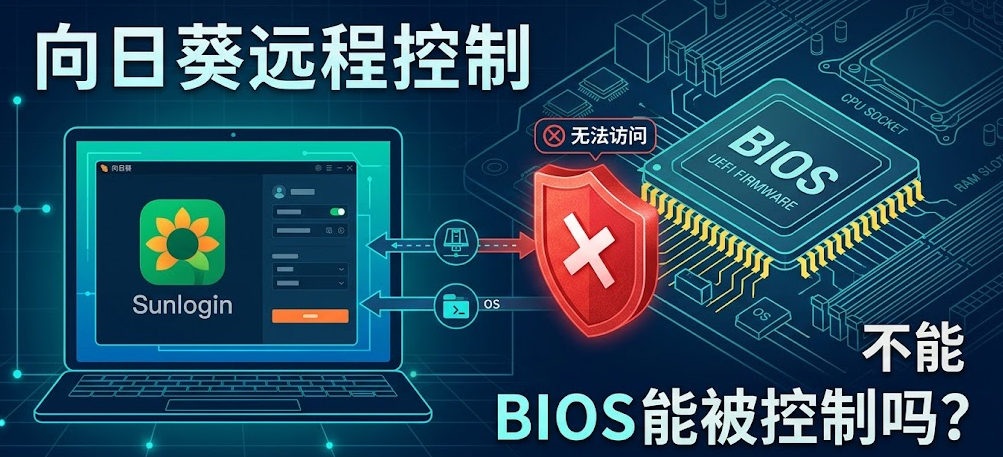 向日葵能控制电脑 BIOS 吗