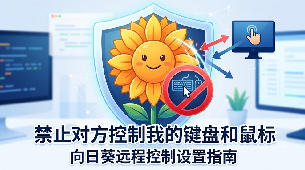 向日葵怎么禁止对方控制键盘和鼠标