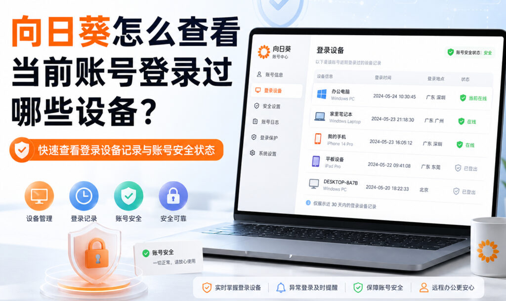 向日葵怎么查看当前账号登录过哪些设备