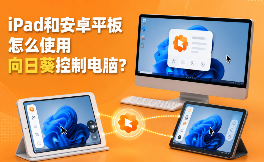 iPad和安卓平板怎么使用向日葵控制电脑