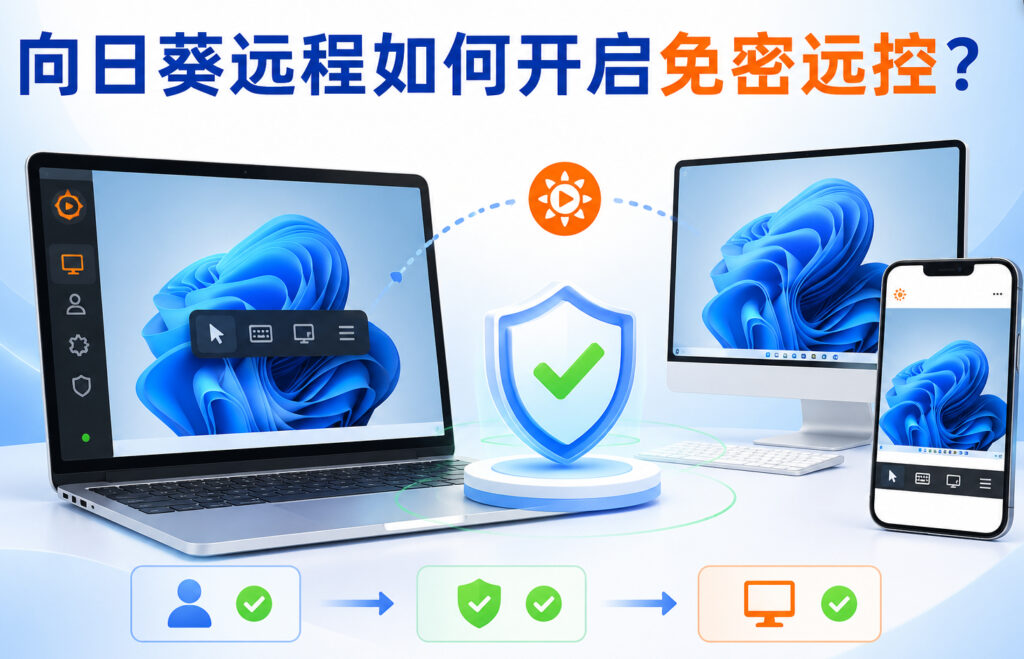 向日葵远程如何开启免密远控