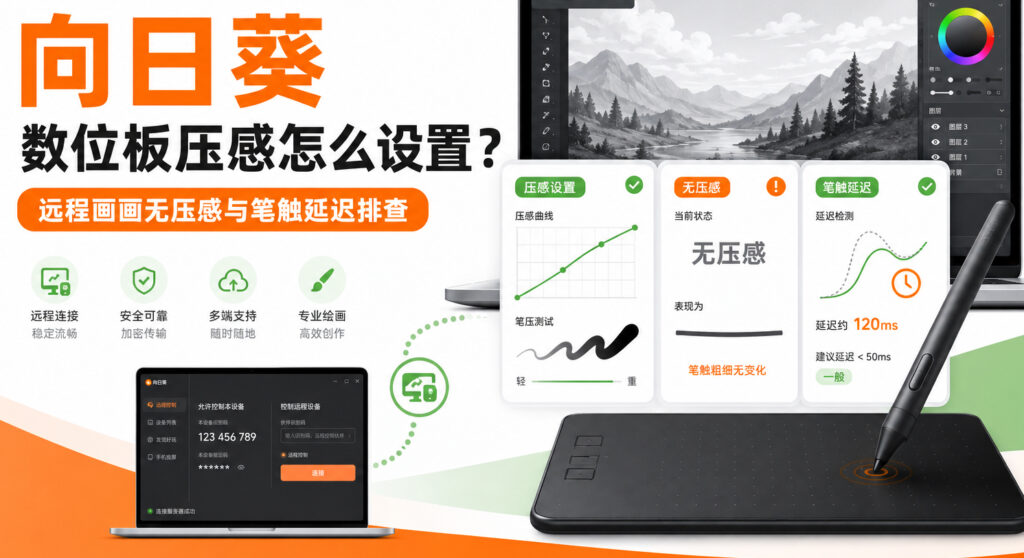 向日葵数位板压感怎么设置
